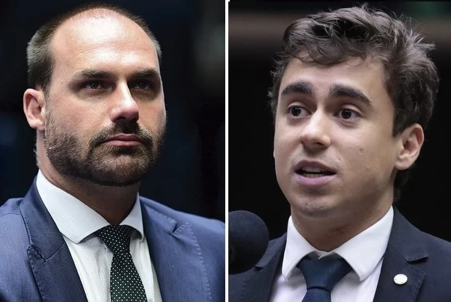 Eduardo Bolsonaro e Nikolas expõem a guerra fratricida da direita brasileira